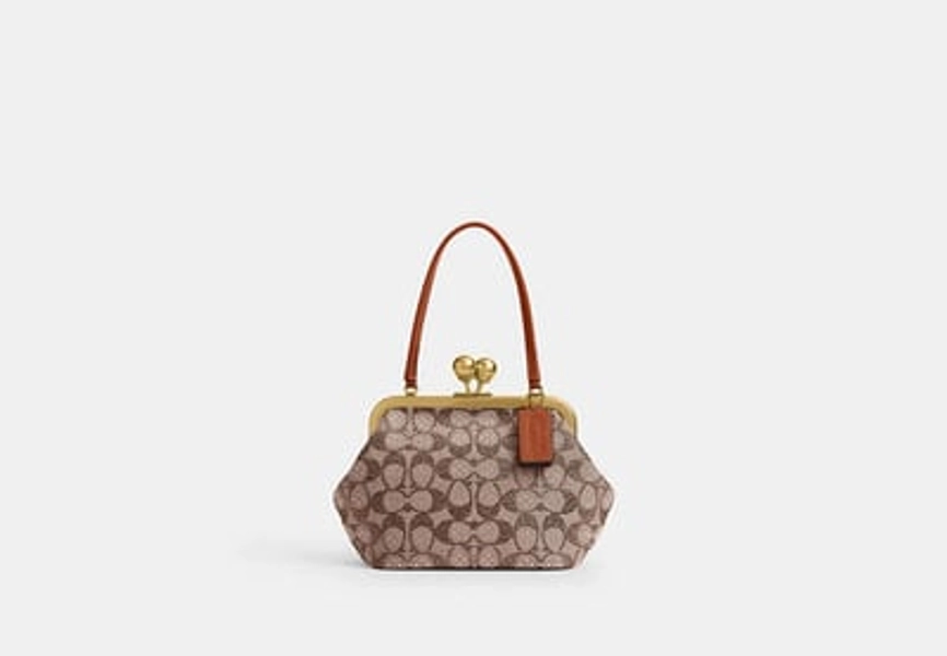 Kisslock Frame Bag 16 In Crystal Signature Jacquard