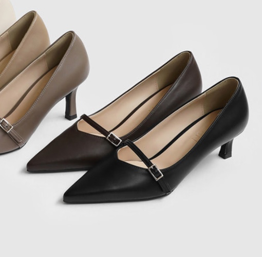 Lemein Buckle Pump Heels (5 / 7cm)