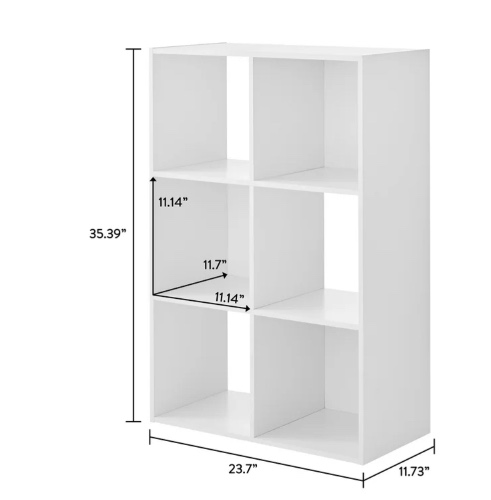 Mainstays 6 Cube Storage Organizer, White
