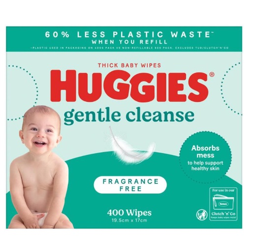 Huggies Fragrance Free Wipes 400 Pack