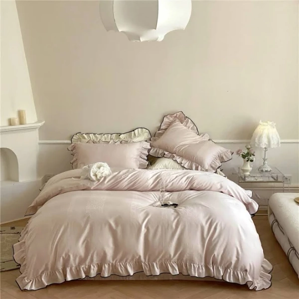 Ever Lasting Silky Ruffle Bedding Set