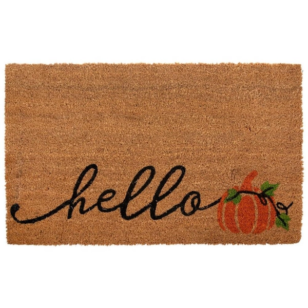 Hello Pumpkin Coir Doormat