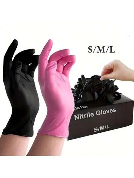 20pcs/Bag Disposable Nitrile Gloves - Latex & Powder Free, Perfect For Tattooing, Manicures, And Salon Cleaning,Nail Supplies,Nail Tools,Nail Art Tools,Back To School,Nails,Nail Tools For Press On Nails