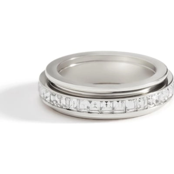 Mint & Lily Crystal Statement Spinning Fidget Ring in 18K Rose Gold Plated at Nordstrom, Size 10