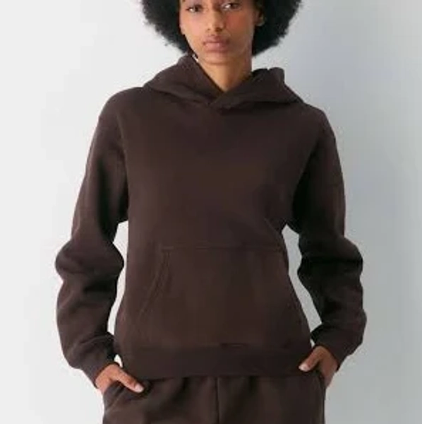 Cozy Sweatfleece Perfect Hoodie Sweatshirt in Rich Mocha Brown