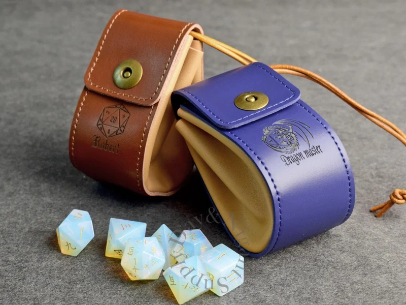 Dungeons and Dragons Dice Bag, Dice Storage Pouch, Dice Rocks, Custom Leather Dice Bag, Medieval Rope Drawstring Pocket, DND, Coin Purse - Etsy UK