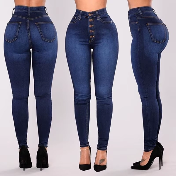 Jeans For Women High Waist Push Up Jeans High Elastic Stretch Ladies Mom Jeans Female Washed Denim Skinny Pencil Pants - AliExpress 200000345