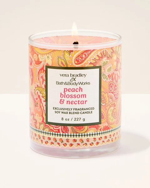 Peach Blossom & Nectar Single Wick Candle