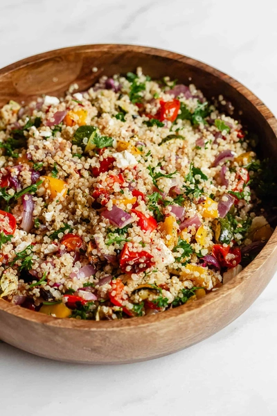 Roasted Vegetable Quinoa Salad - Choosing Chia