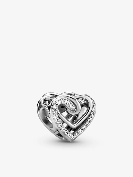 Sparkling Entwined Hearts Charm