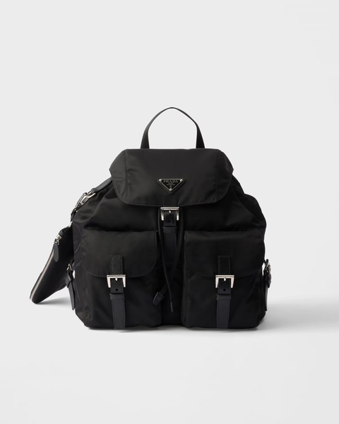 Medium Re-Nylon backpack with pouch