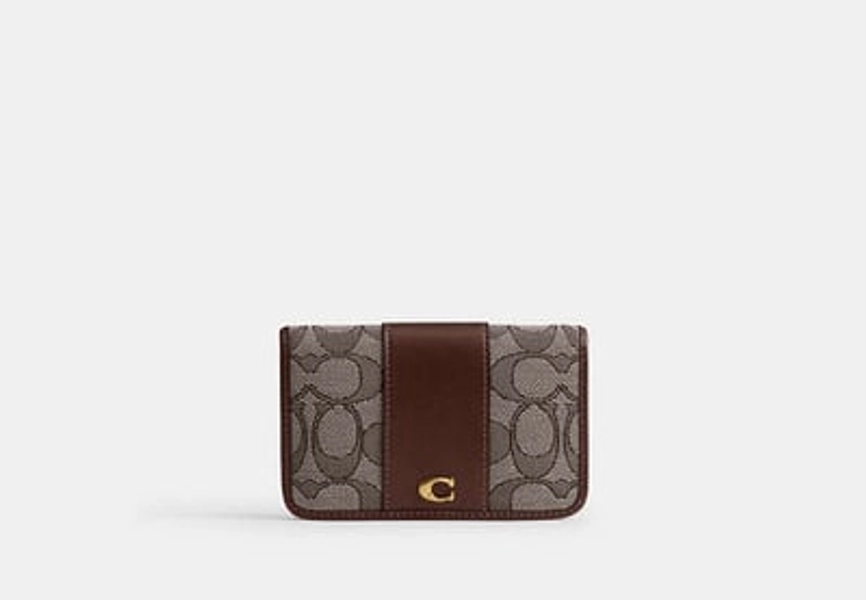 Essential Slim Card Case In Signature Jacquard