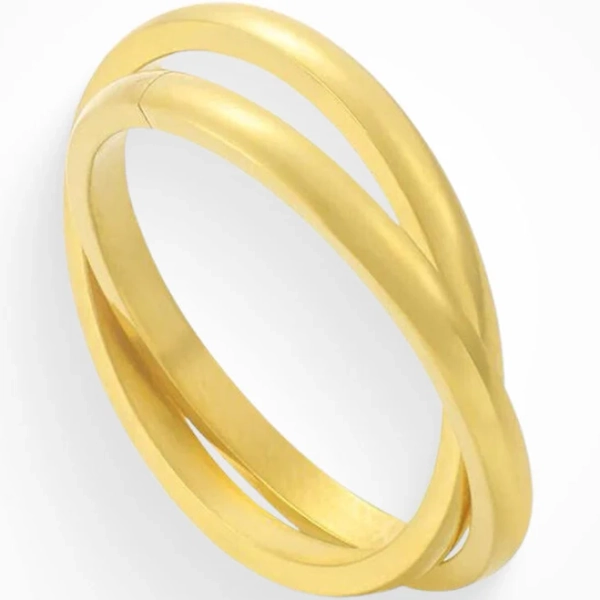 18K Gold Waterproof Fidget Ring