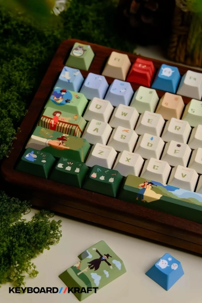 Ghibli Anime Keycap Set 144 | Japanese Style PBT Custom Handmade for Mechanical Keyboards Cherry MX & MX Style | Artisan Cute Gift for Gamer - Etsy