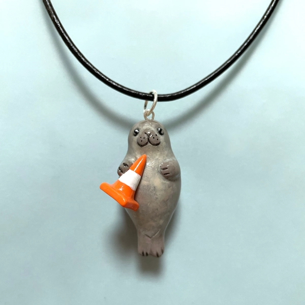 Neil the Seal Necklace, Cute Australian Jewellery Handmade with Polymer Clay