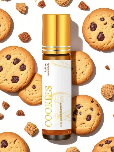 EMBRACEX. 10ml Cookie Essential Oil Roller - Long Lasting Aromatherapy Oil For Diffuser | Fragrance Oil For Body & Hair, Fresh Sweet Scent | Ideal For Daily Use & Dates | Massage Oil, Skincare Scented Oil, Gifts For Women
