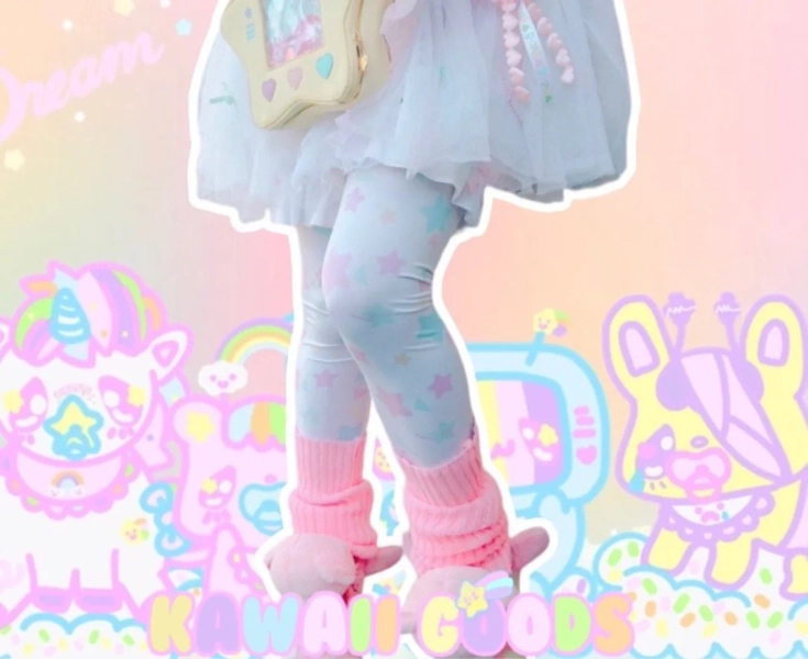 Starry Dreamy Leggings, Fairy Kei Tights, Fairykei Tights, Cute Tights, Kawaii Tights, Pastel Clothing, Fairykei Clothing, Kawaii Clothing - Etsy