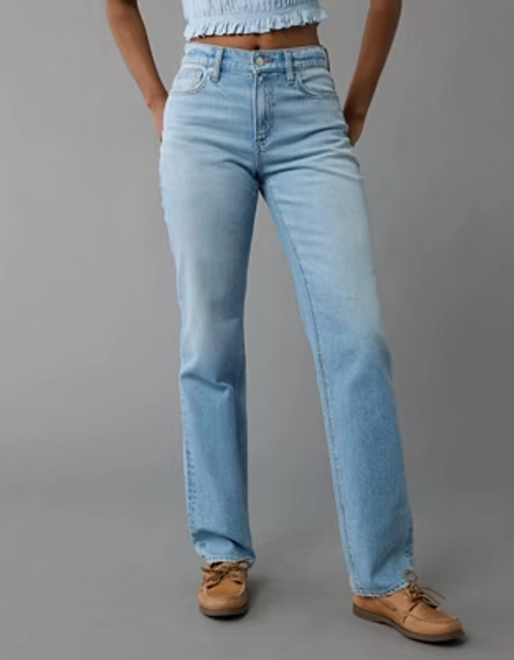 AE Stretch Super High-Waisted Straight Jean