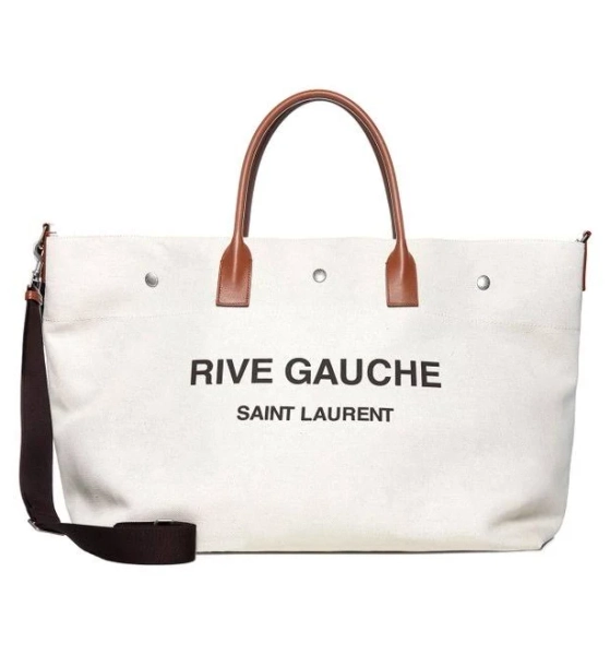 Saint Laurent Rive Gauche Canvas Tote Bag