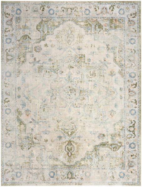 Haydel Machine Washable Area Rug in Blue