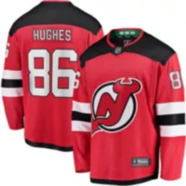 NHL Men's New Jersey Devils Jack Hughes #86 Breakaway Home Replica Jersey