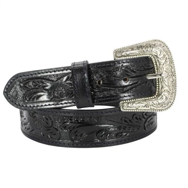 Resistance Premium Leather Western Cowboy Belt with Buckle