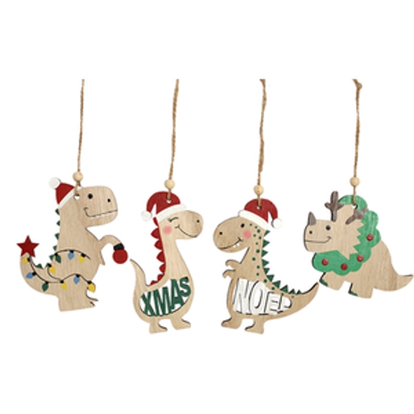 Hanging Wooden Dinosaurs