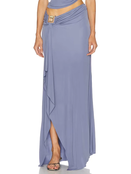 Christopher Esber Bezel Quartz Cascade Skirt in Helio Purple | FWRD