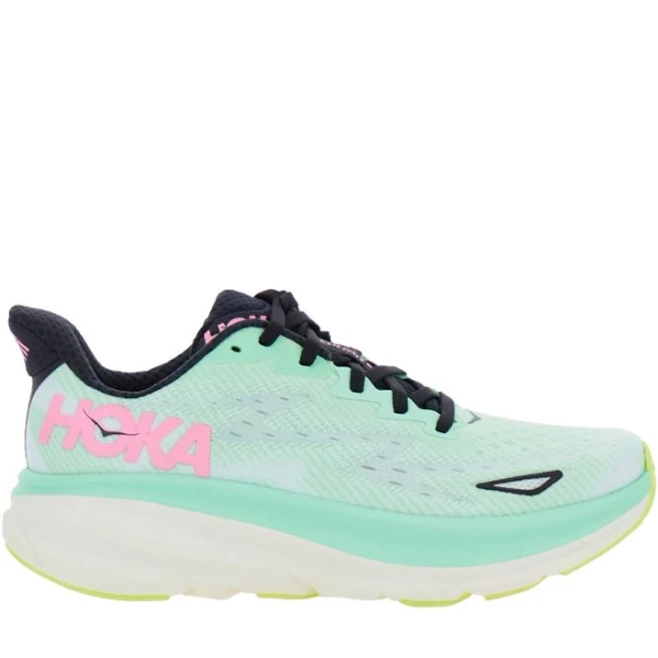 HOKA 'Clifton 9' Multicolor Sneakers With Zig Zag Embroidery And Side