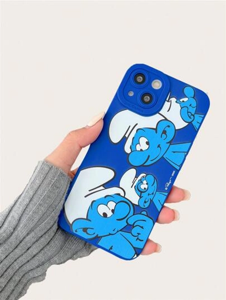 ROMWE X The Smurfs Y2K Revival Cartoon Graphic Phone Case