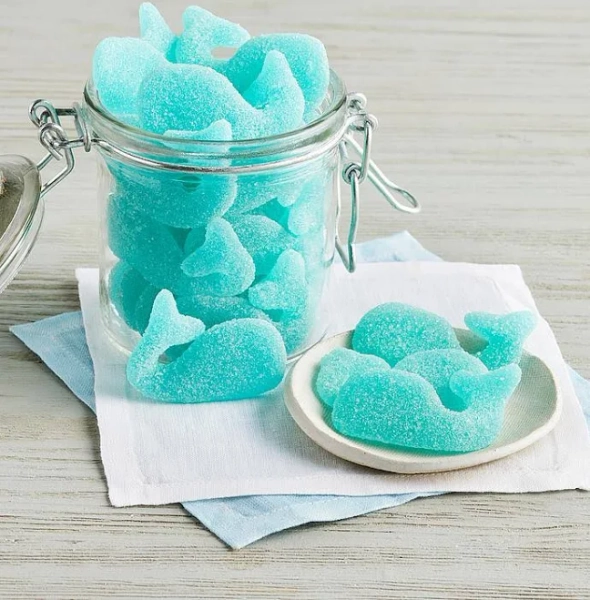 Sour Tangerine Gummy Whales, Gummies Marshmallows, Sweets by Harry & David