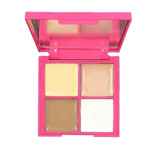 Vierkleurige crème concealer palette voor highlighten, contouren en...