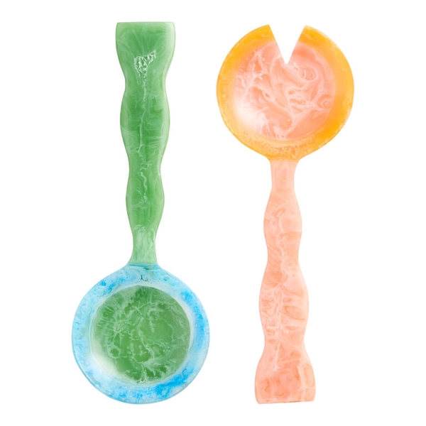 Color Pop Resin Salad Servers 2 Piece Set
