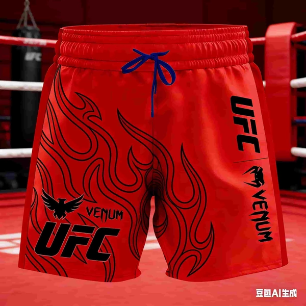 Men's UFC Printed Quick-Dry Double-Layer Sports Shorts, Breathable Tennis Training Shorts - AliExpress 200000343