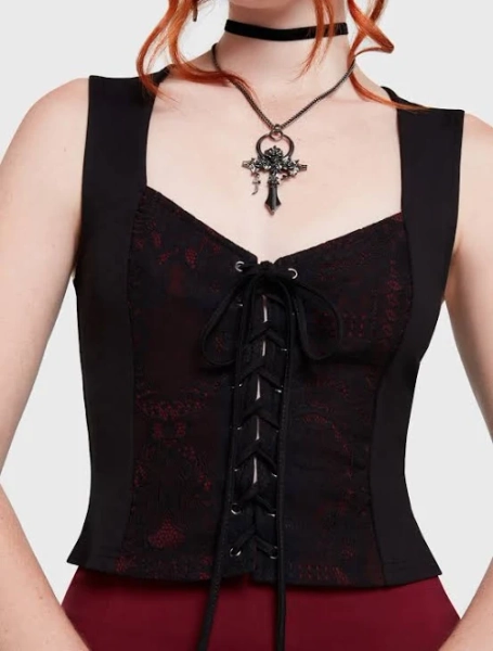 Killstar Nocturne Kiss Viscose Top