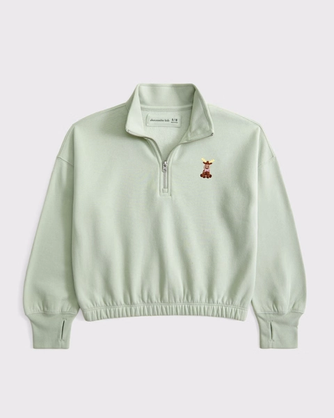 graphic quarter-zip sweatshirt