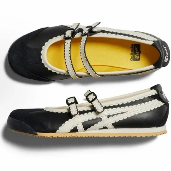 Patou X Onitsuka Tiger Mexico 66 Tgrs Black Cream Ballet Flats