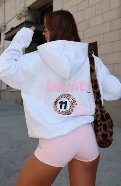 11th Street She's So Lucky Oversized Leopard Splice Hoodie