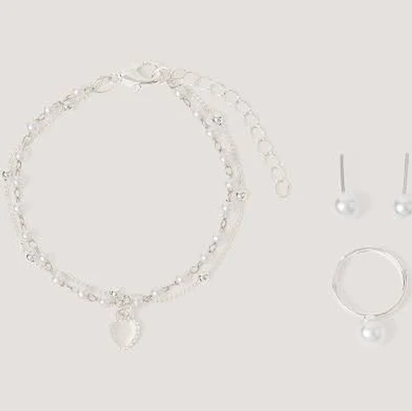 Monsoon Kids' Beaded Pearl Jewellery Set