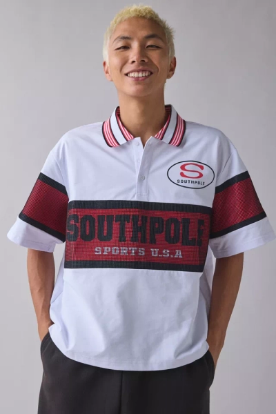 SOUTHPOLE Mesh Paneled Polo Shirt
