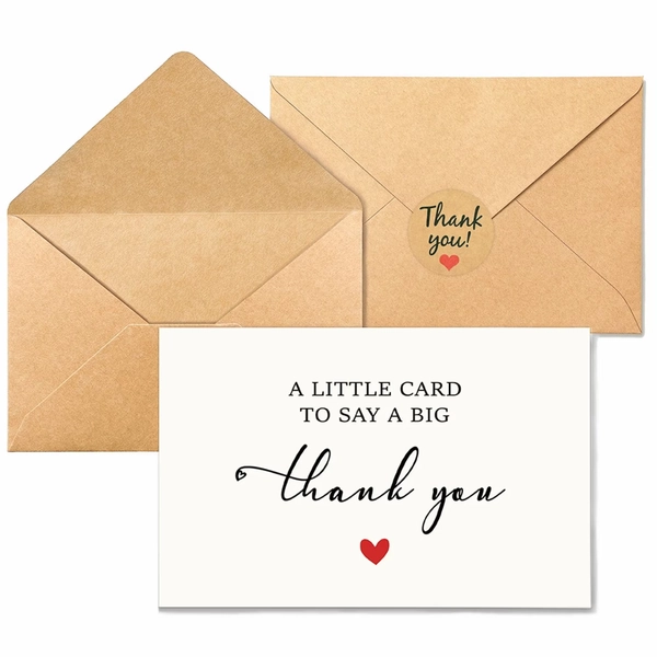20 Pack Thank You Cards with Envelopes, Blank Writable Note Cards, Gifts for Teacher, Anniversary, Wedding, Graduation, Business - Walmart.com