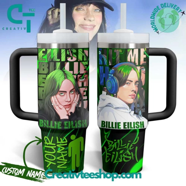 Billie Eilish Custom Name Gift for Her, Him on Birthday Xmas 30oz or 40oz Tumbler LN – Ashitee