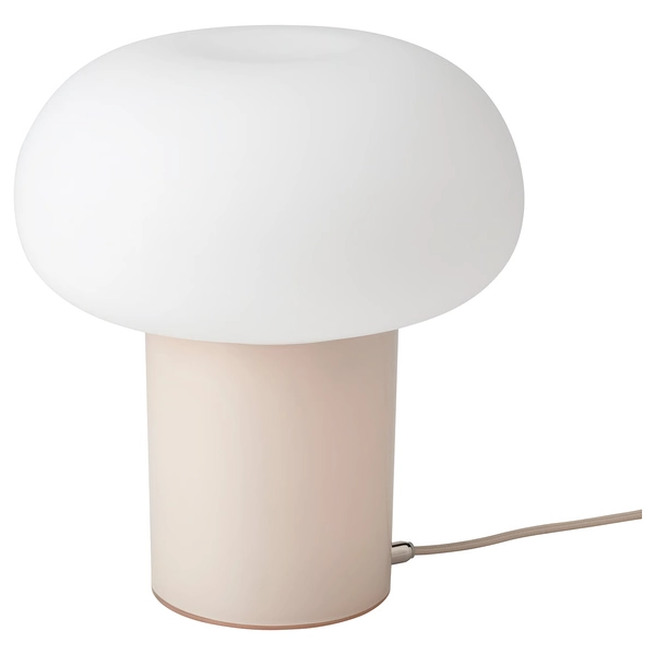 DEJSA Table lamp - beige/opal white glass 28 cm