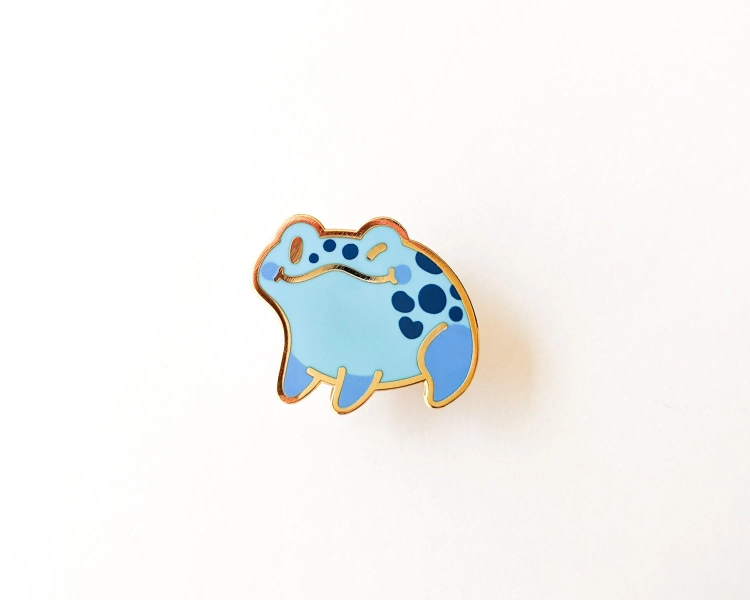 Blue Poison Dart Frog - Mini Amphibian Enamel Pins
