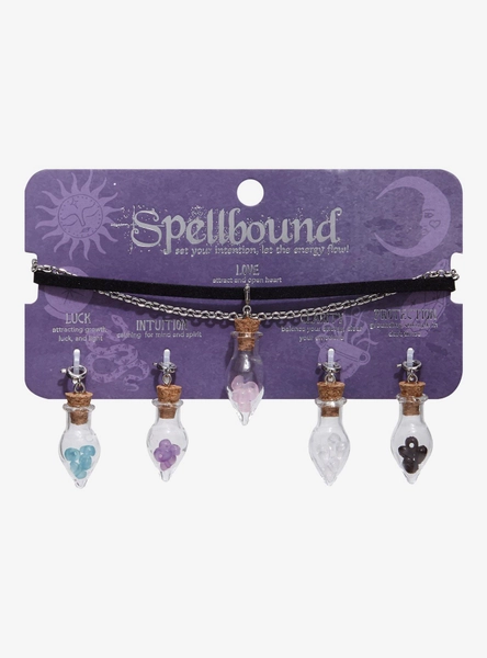 Spellbound Vial Interchangeable Charm Necklace Set