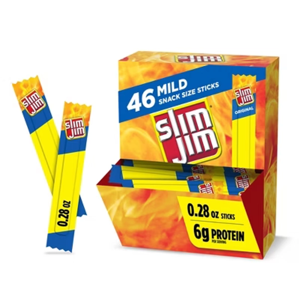 Slim Jim Mild Smoked Snack Size Sticks – 12.88oz/46ct