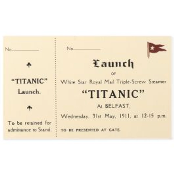 Titanic Launch Ticket