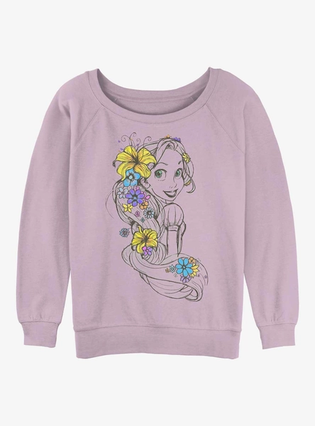 Disney Tangled Rapunzel Bloom Girls Slouchy Sweatshirt