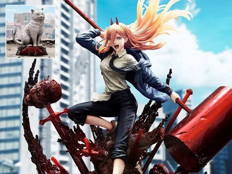 Prime 1 Studio Chainsaw Man Ultimate Premium Masterline Series 1/4 Power Deluxe Bonus Version Statue