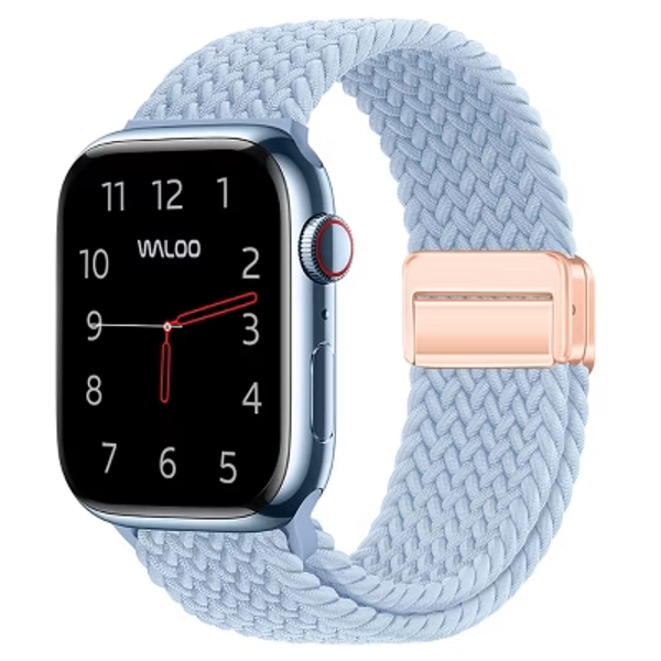Magnetic Braided Nylon Loop Band - 40/41/42mm - Light Blue